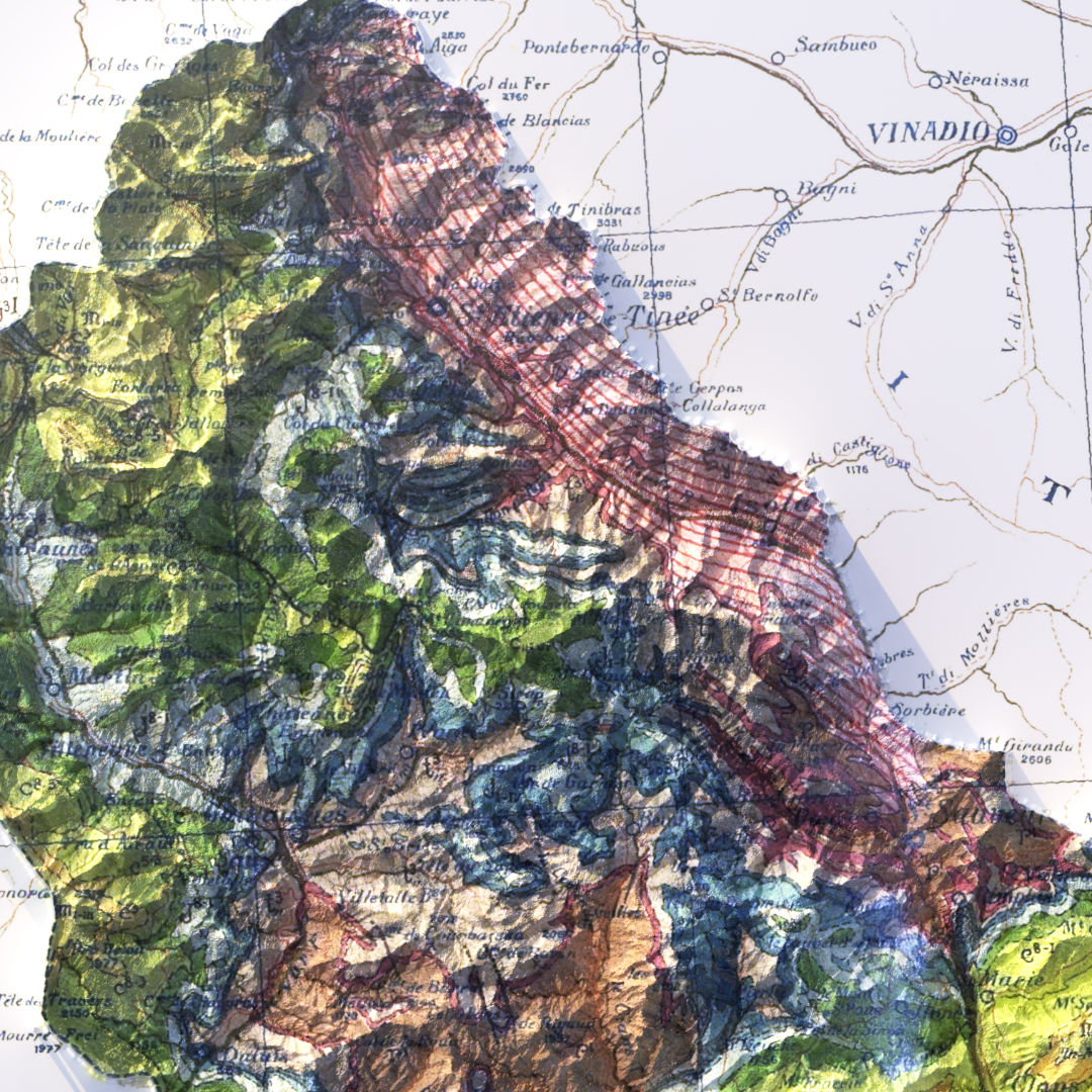 carte géologique ancienne des lapes-maritimes