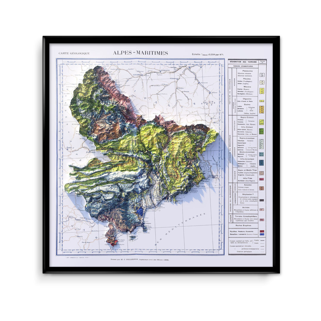 carte géologique ancienne des lapes-maritimes