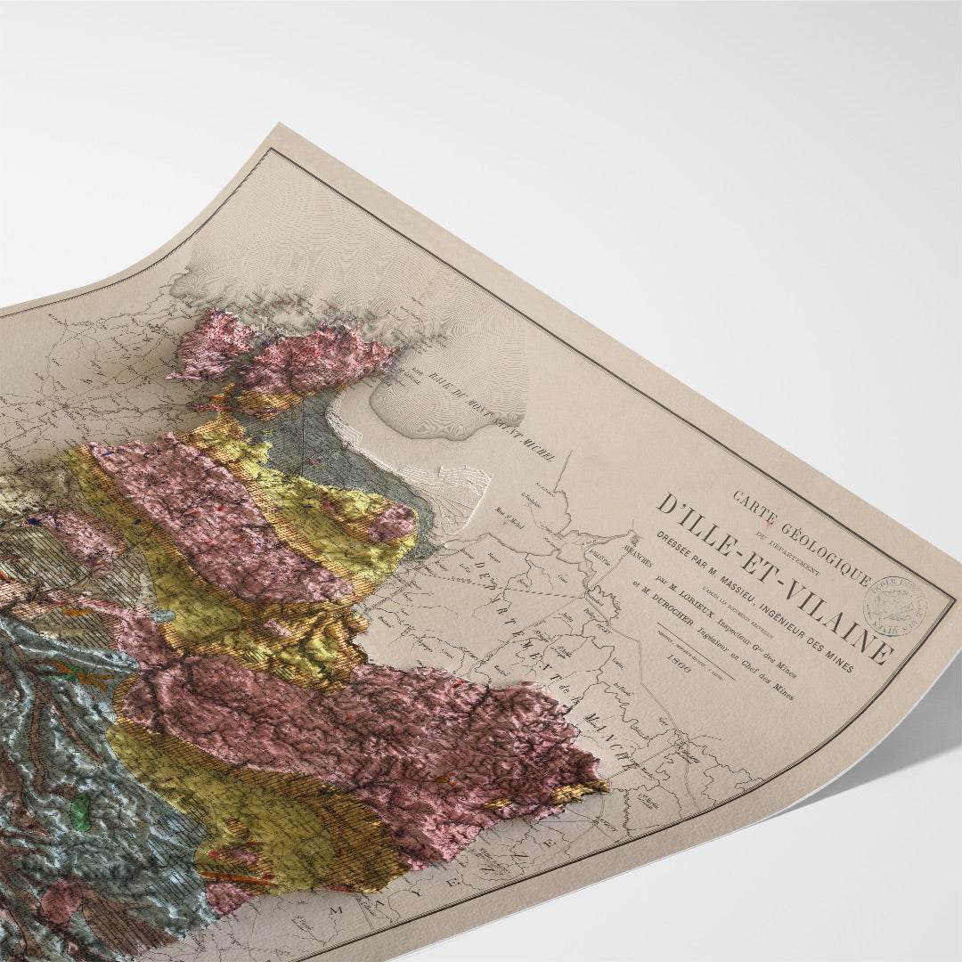 carte de l'ille et vilaine (détail)