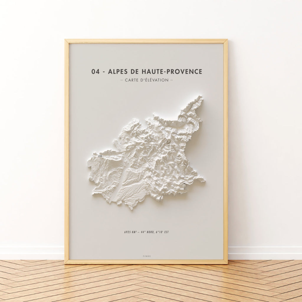 Carte d'élévation Alpes-de-Haute-Provence
