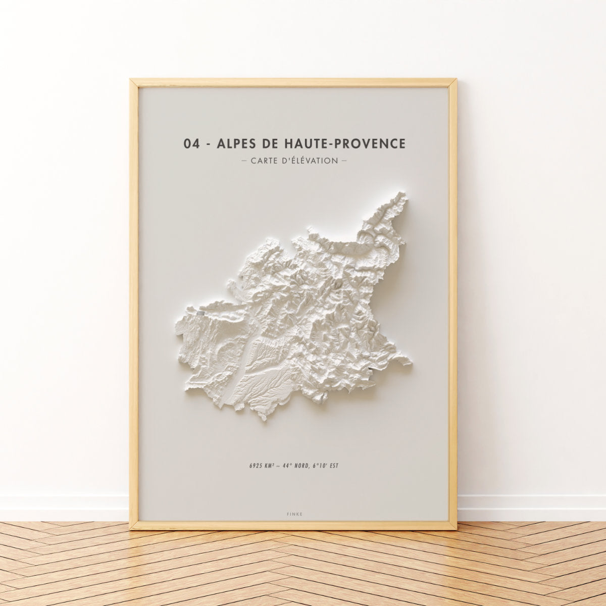 Carte d'élévation Alpes-de-Haute-Provence
