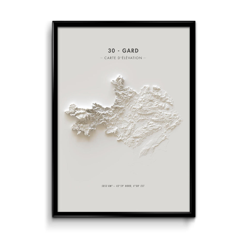 Carte d'élévation Gard