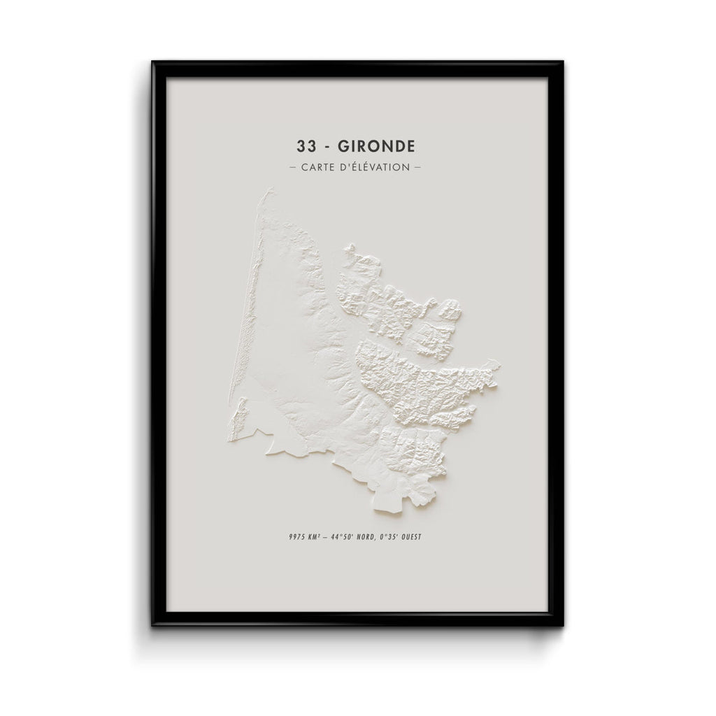 Carte d'élévation Gironde