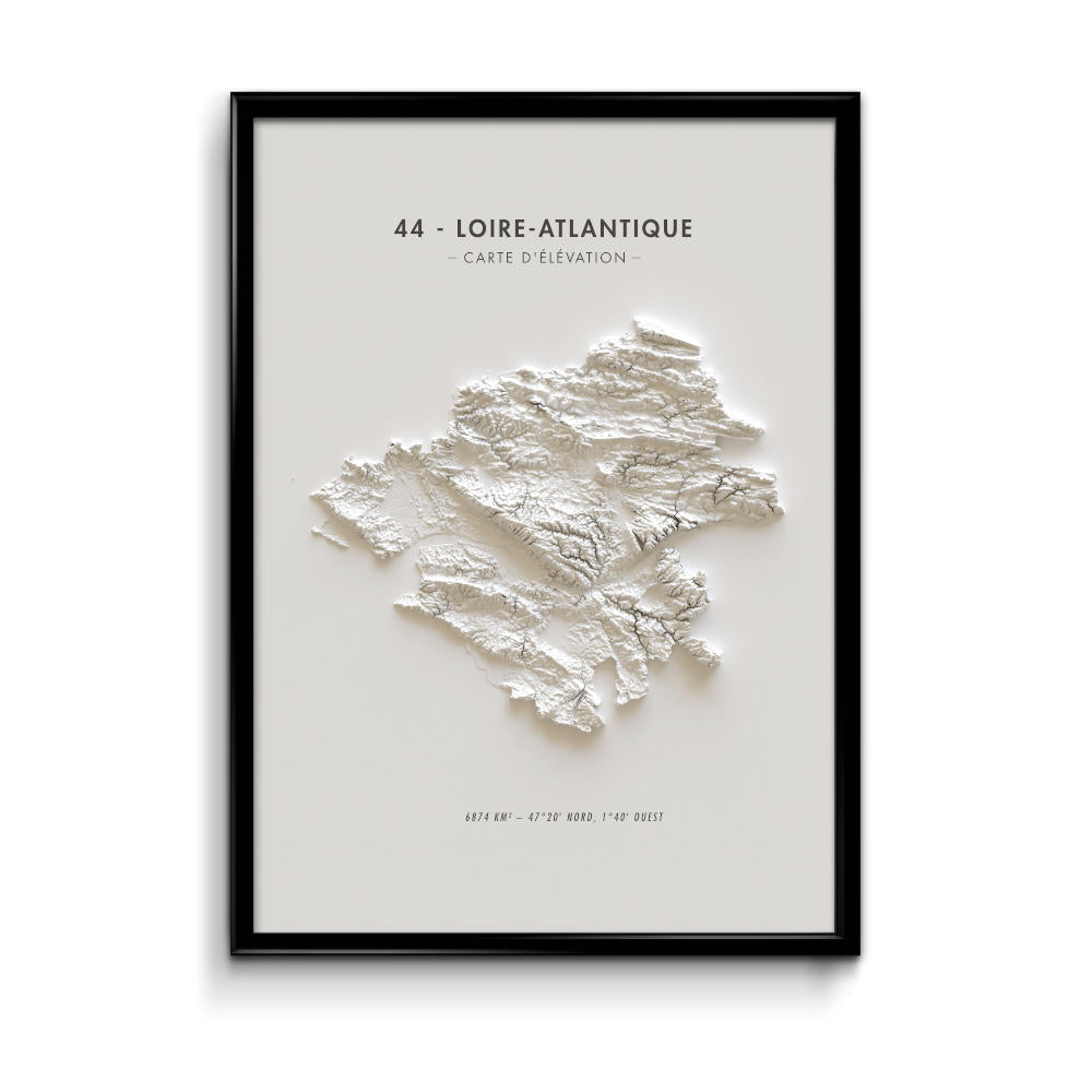 Carte d'élévation Loire-Atlantique