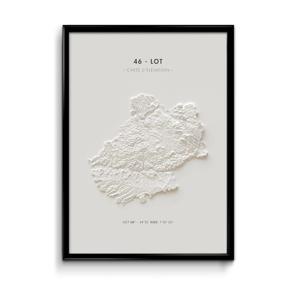 Carte d'élévation Lot