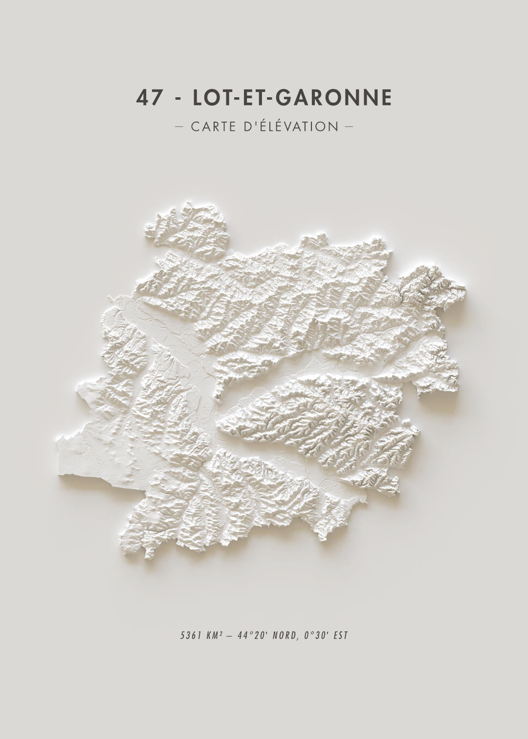 Carte d'élévation Lot-et-Garonne