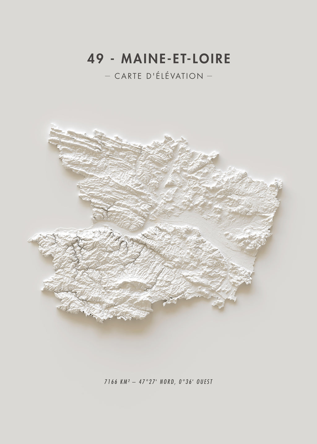 Carte d'élévation Maine-et-Loire