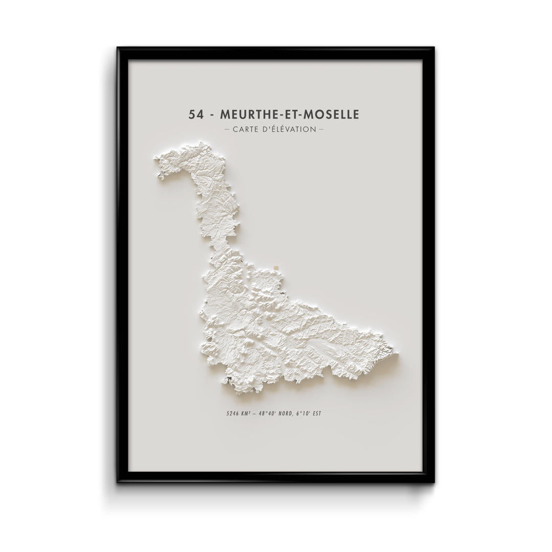 Carte d'élévation Meurthe-et-Moselle