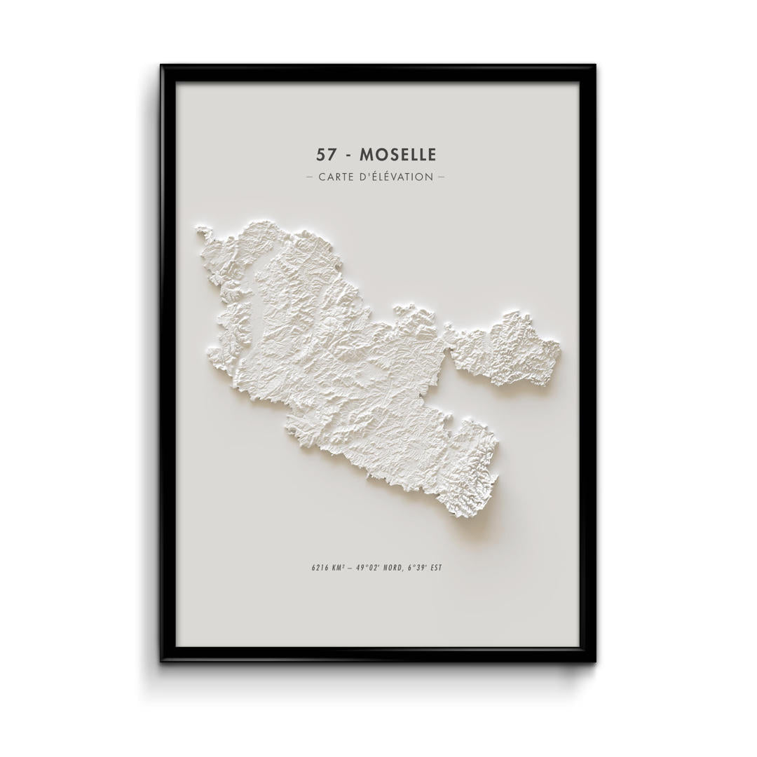 Carte d'élévation Moselle