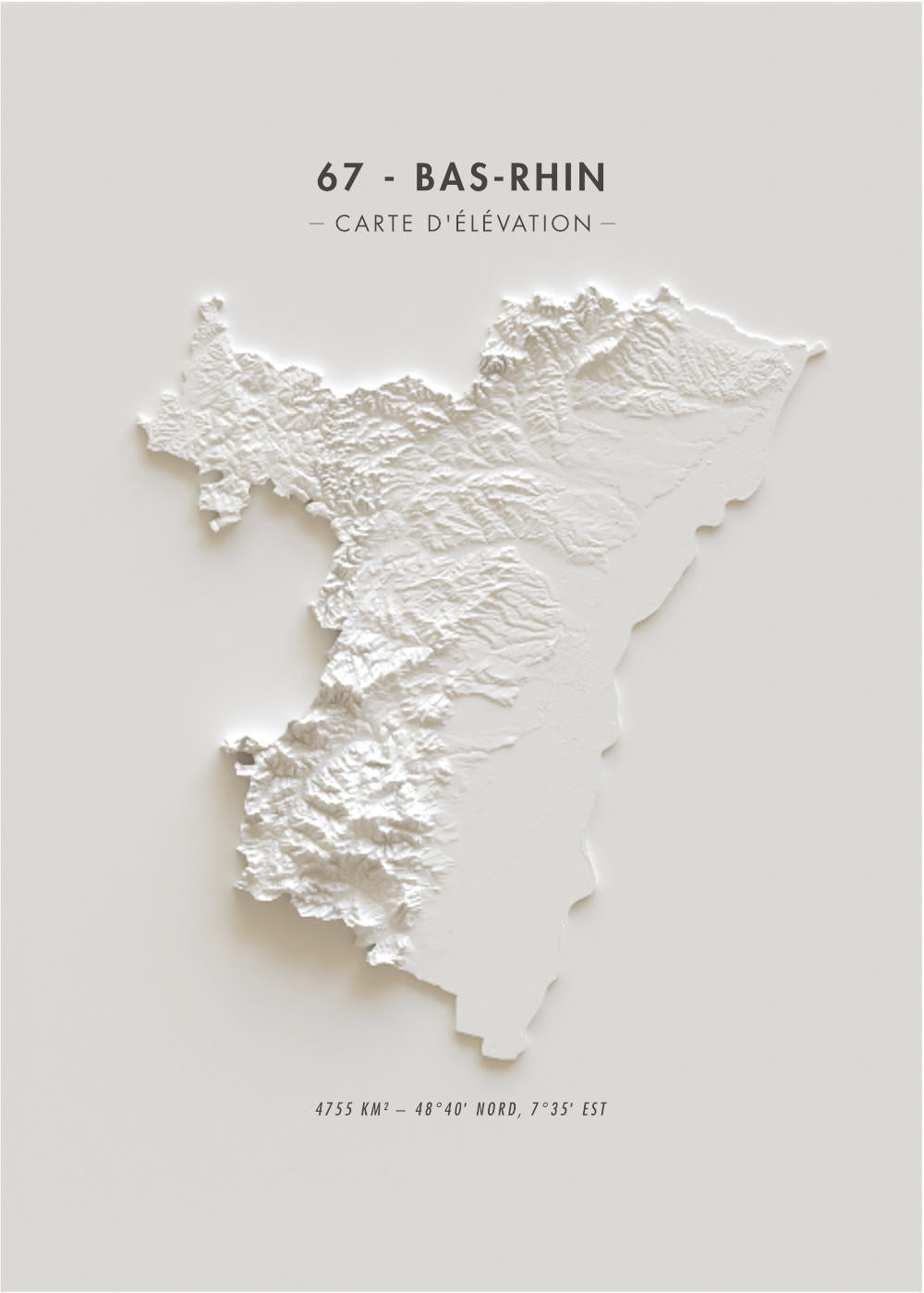 Carte d'élévation Bas-Rhin