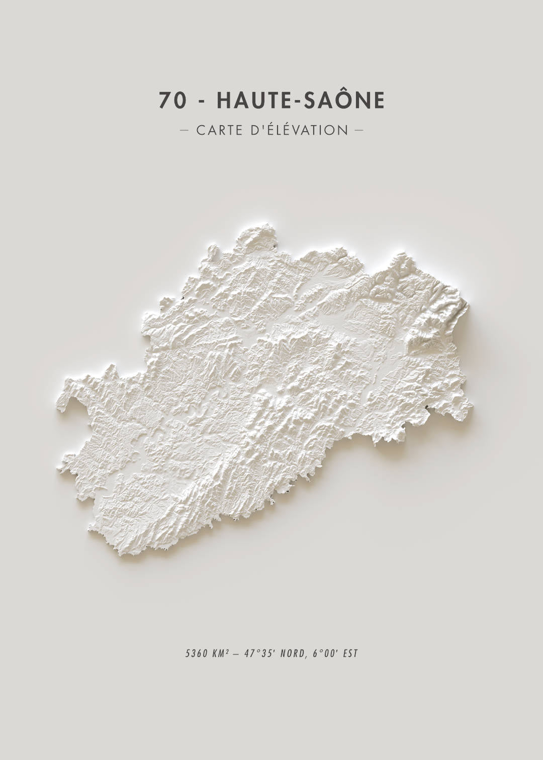 Carte d'élévation Saône-et-Loire