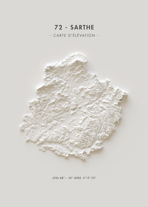 Carte d'élévation Sarthe