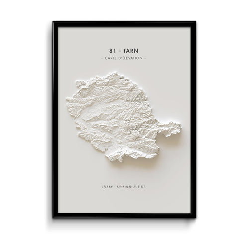 Carte d’élévation du Tarn