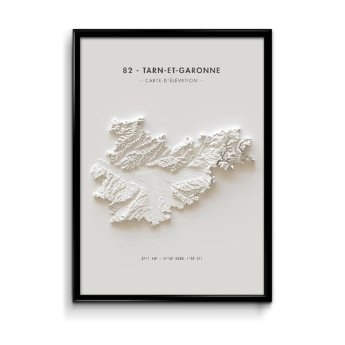 Carte d’élévation du Tarn-et-Garonne