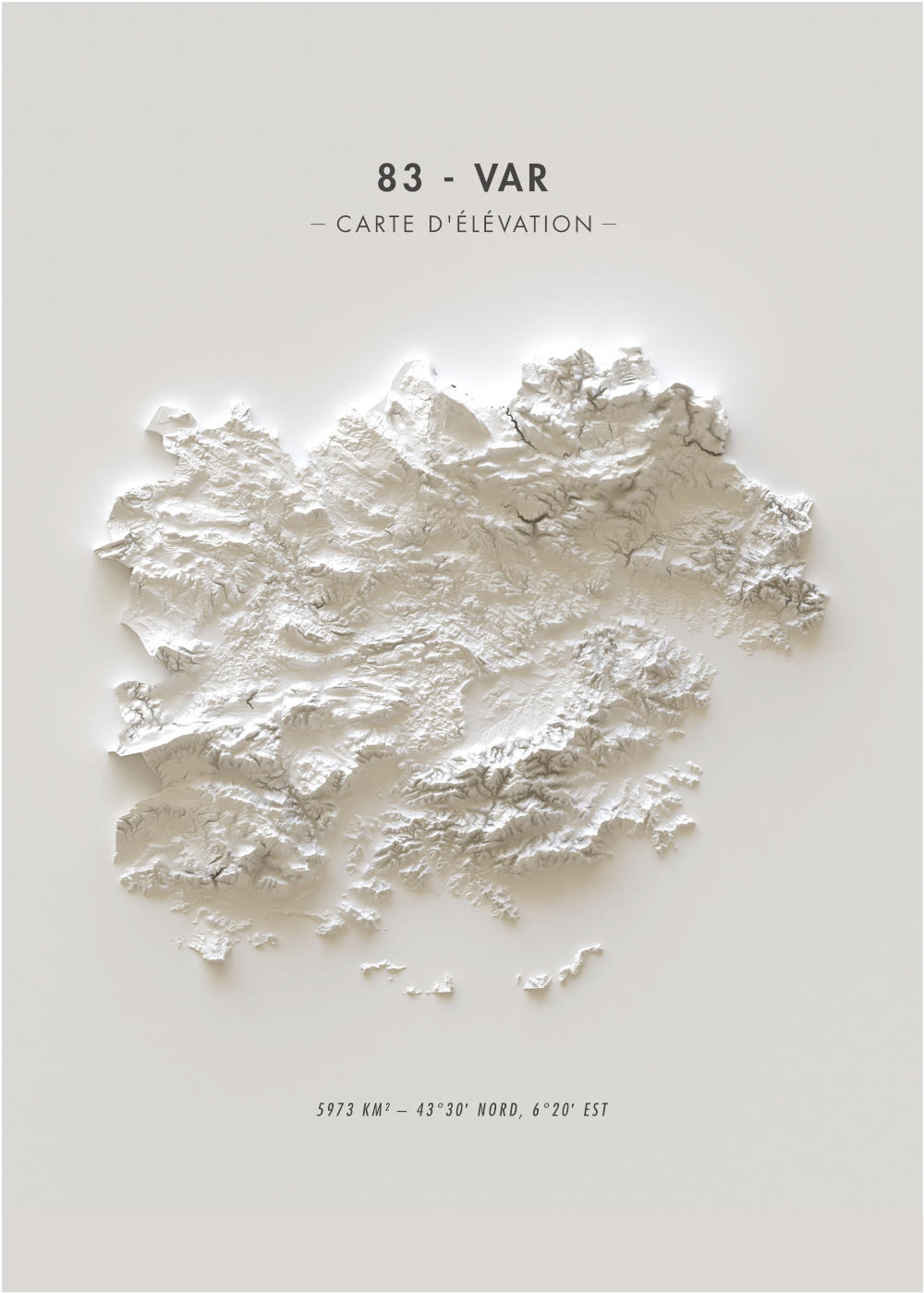 Carte d'élévation Var