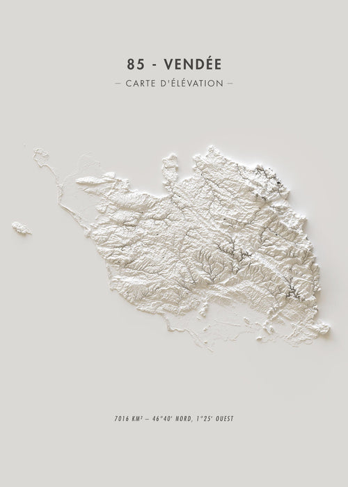 Carte d'élévation Vendée