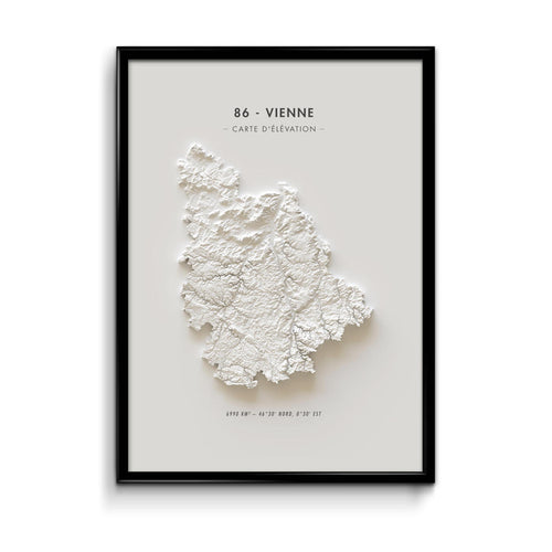 Carte d’élévation de la Vienne