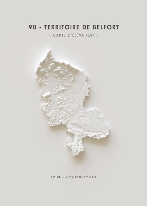 Carte d'élévation Territoire de Belfort