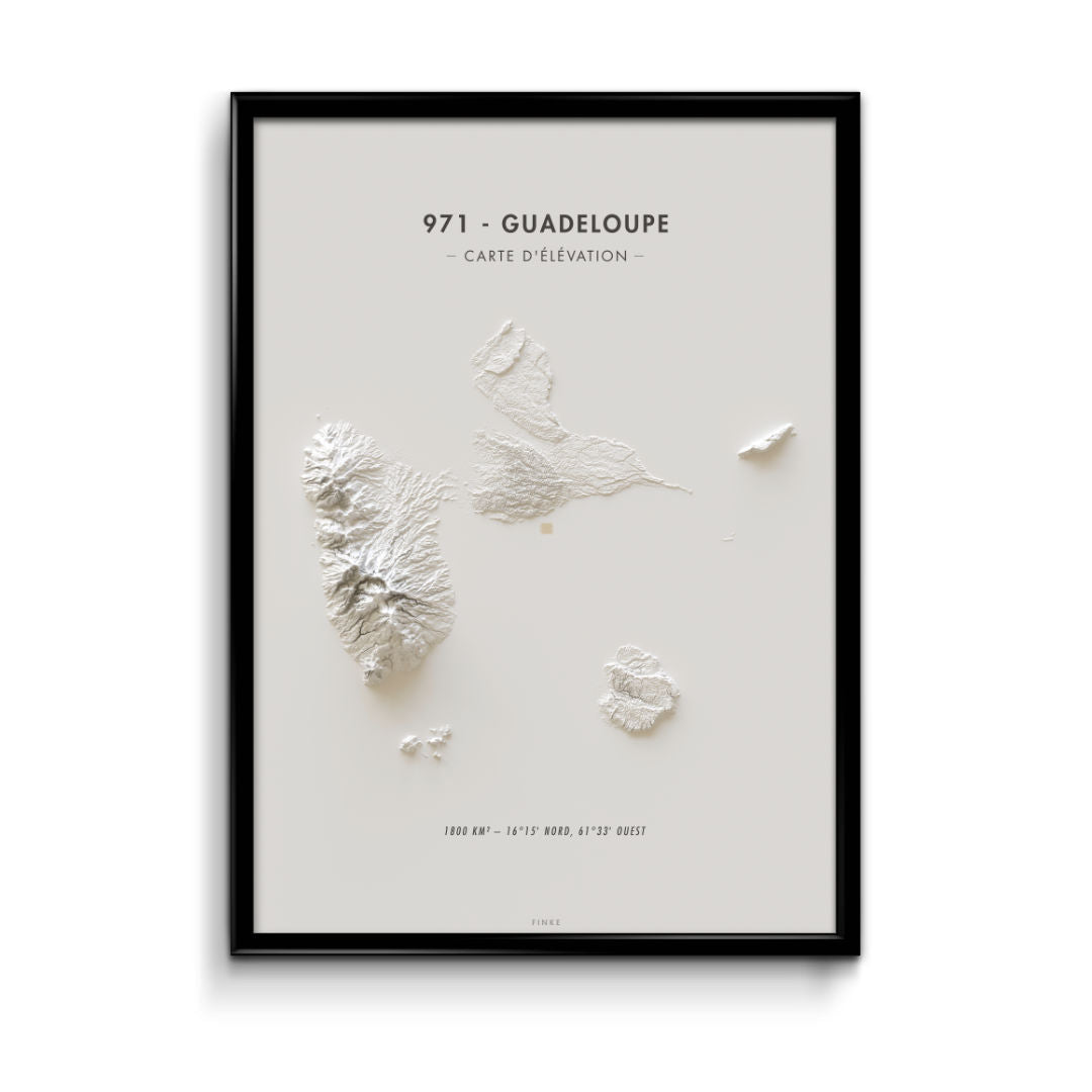 Carte d'élévation Guadeloupe