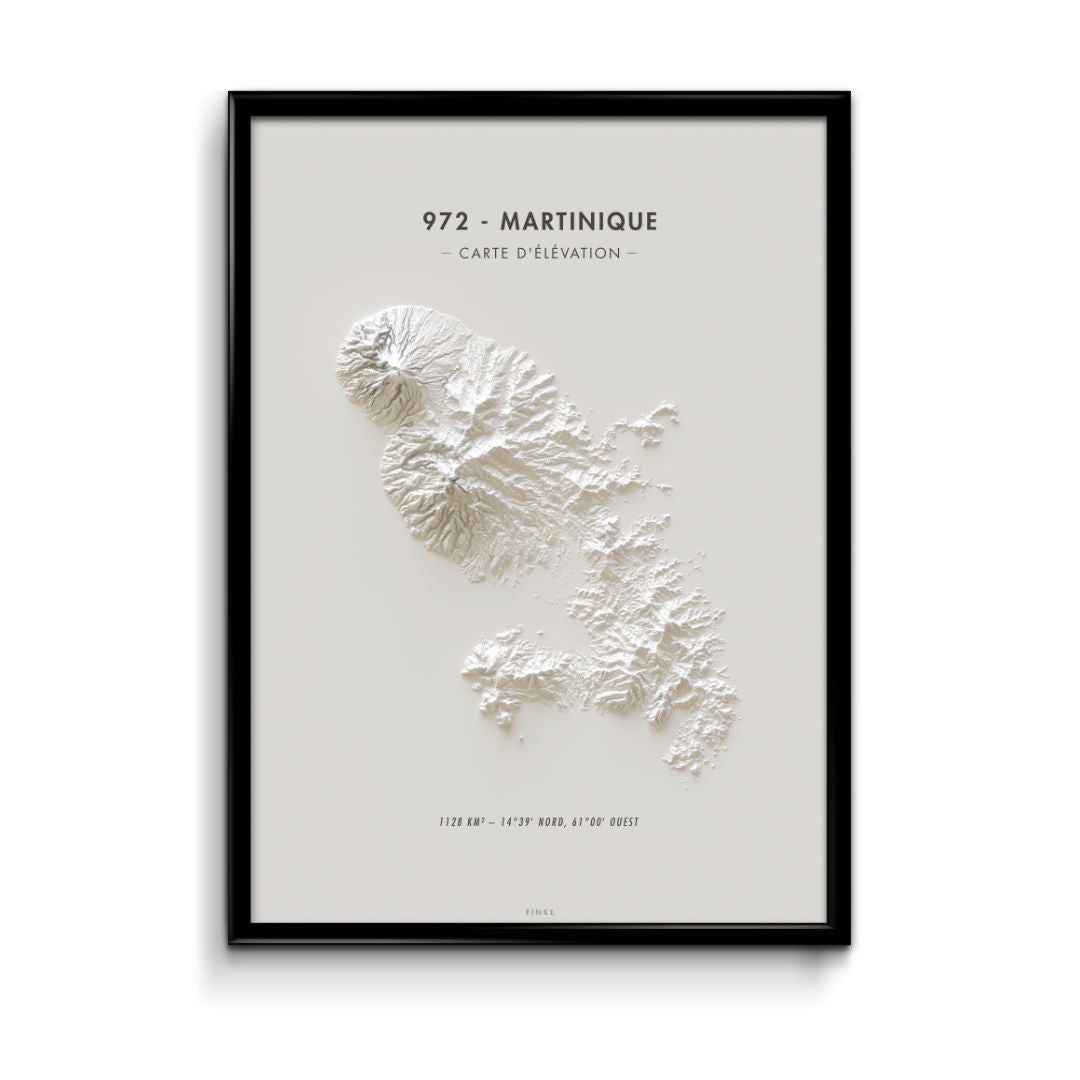 Carte d'élévation Martinique