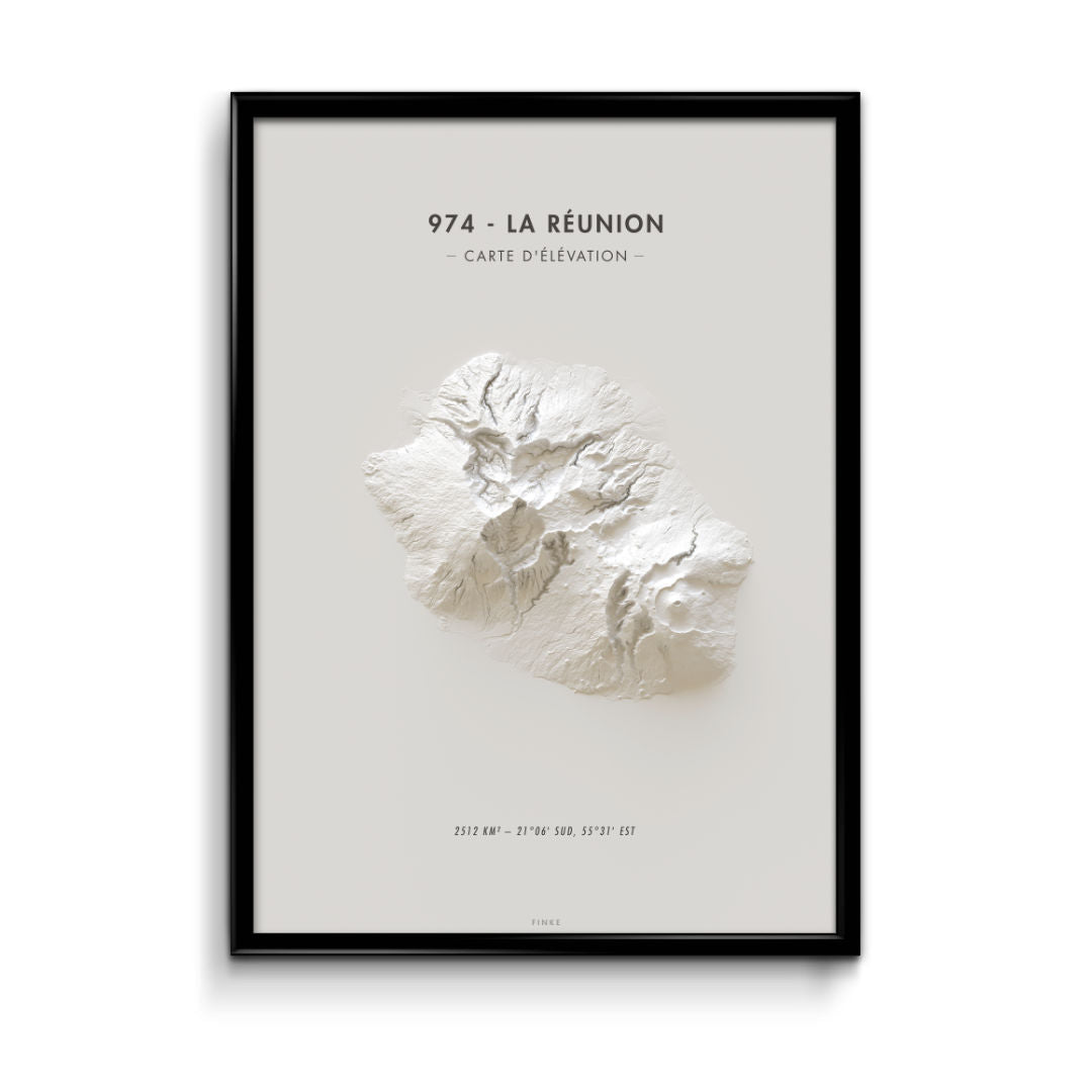 Carte d'élévation La Réunion