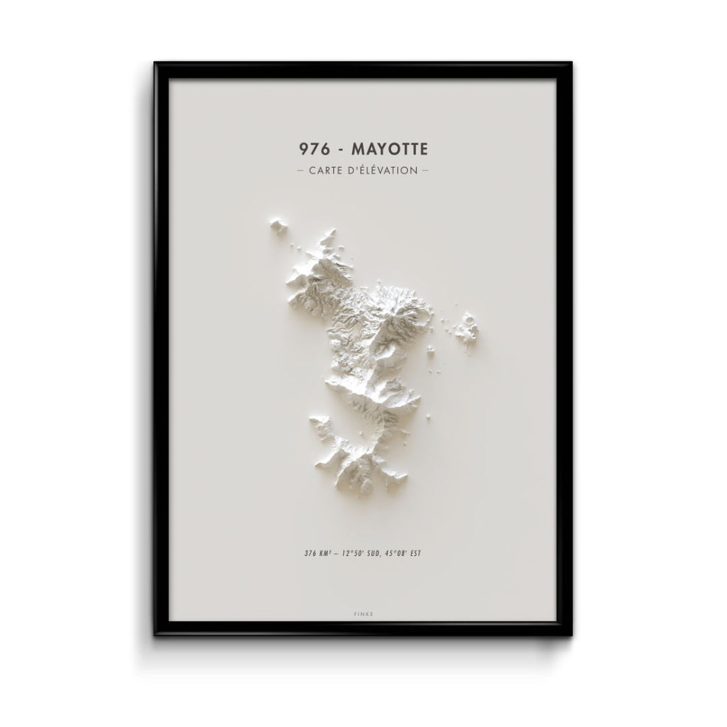 Carte d'élévation Mayotte