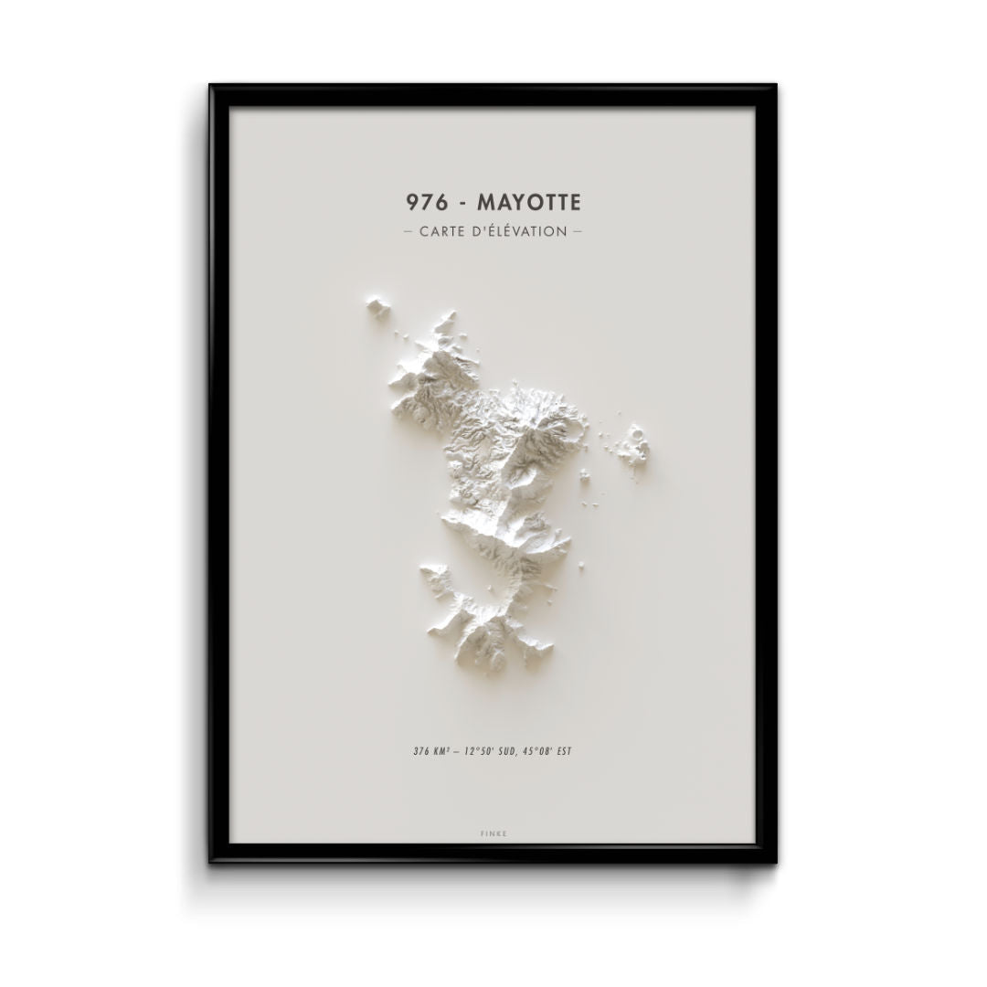 Carte d'élévation Mayotte