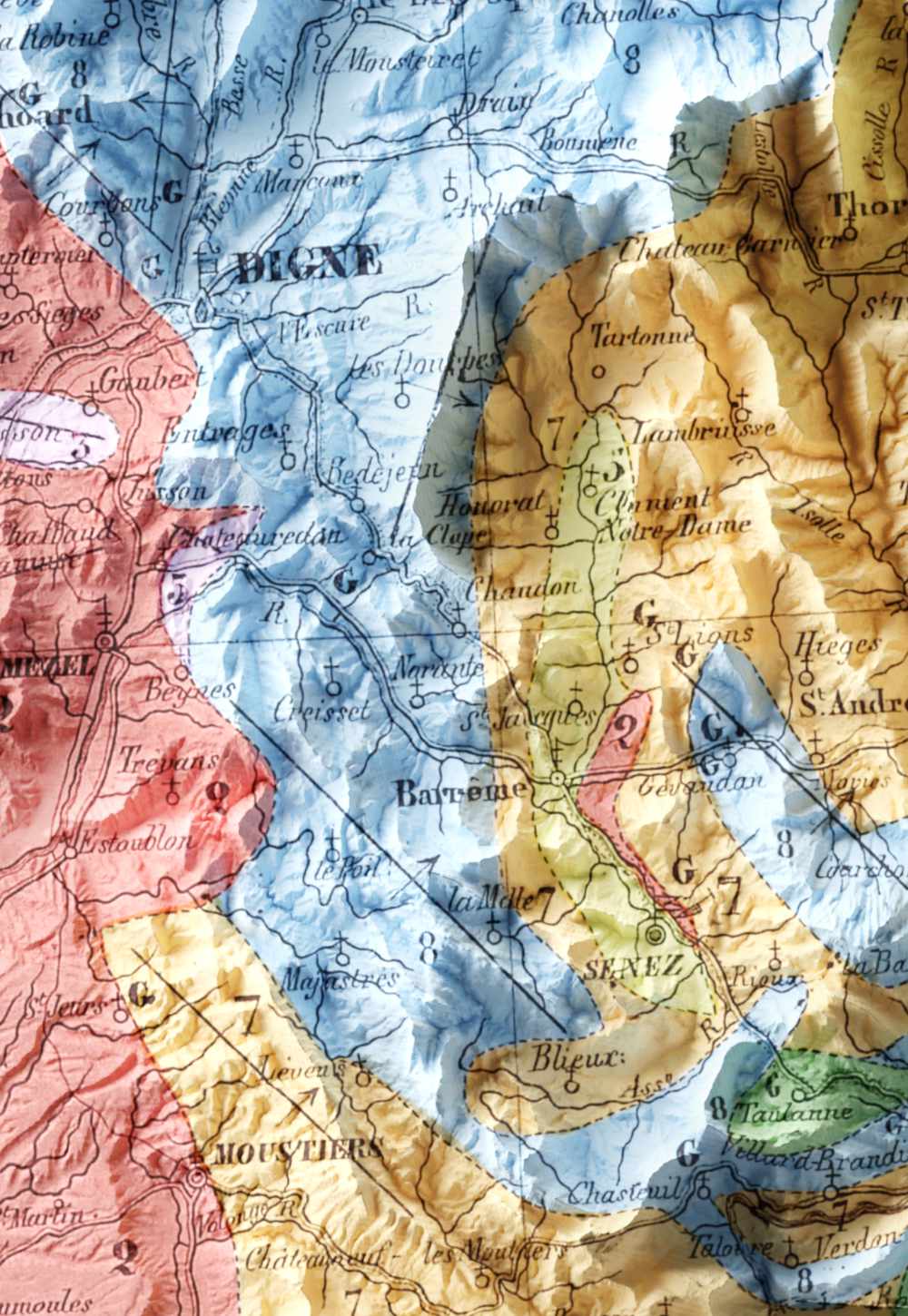 Carte géologique Alpes de Haute-Provence 