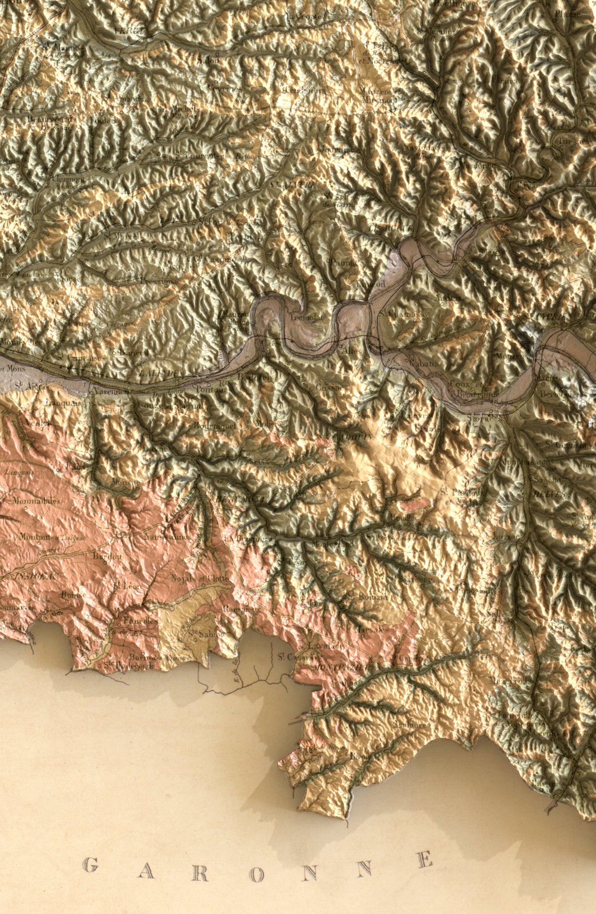 détail de la carte de dordogne