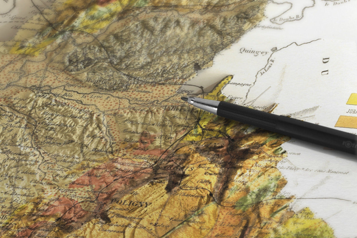 Carte géologique Jura 1863