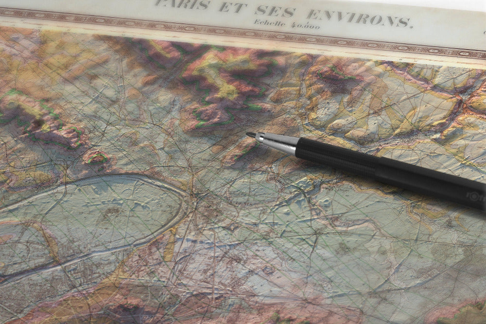 Carte géologique de Paris et ses environs 1889