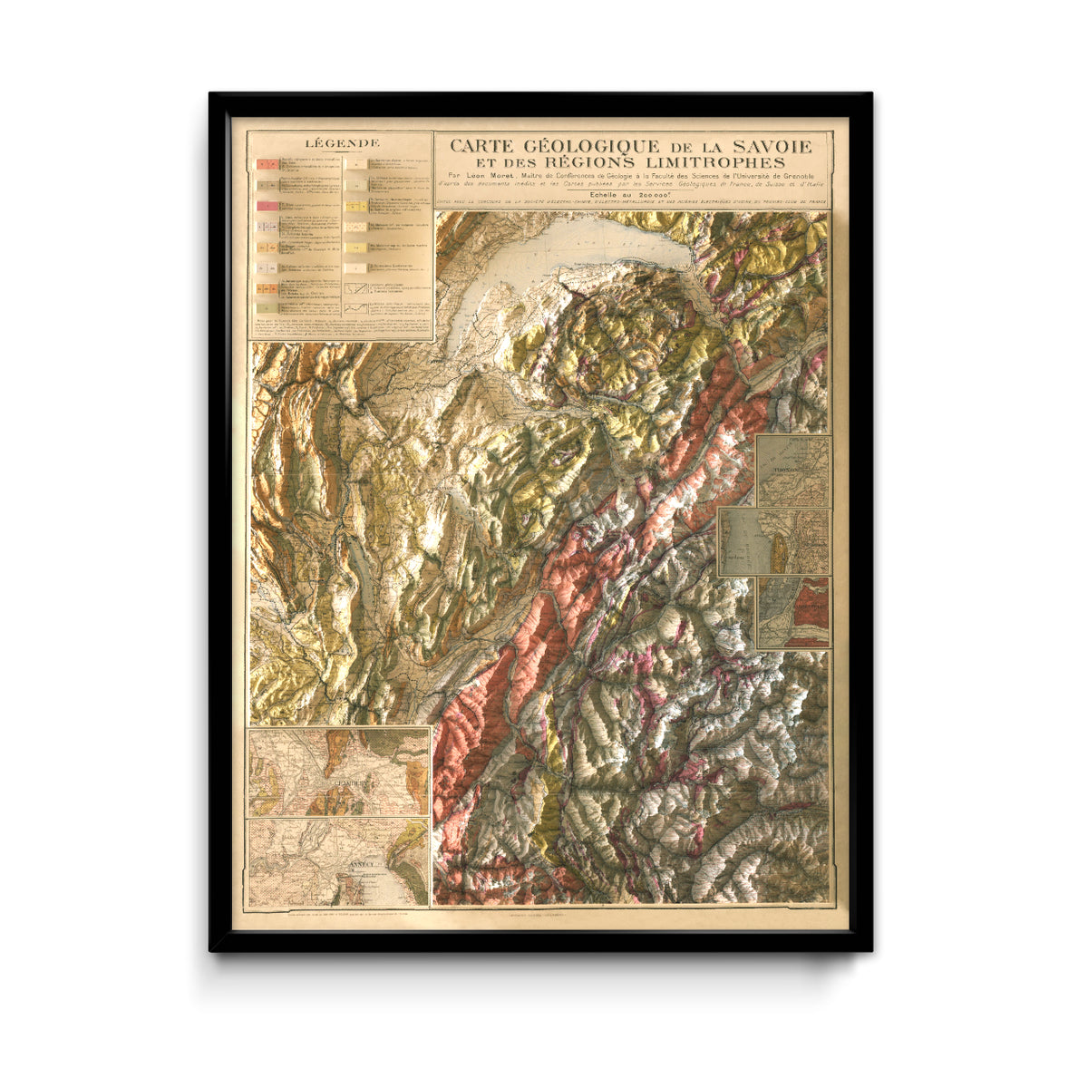 carte géologique de la savoie et ses régions limitrophes