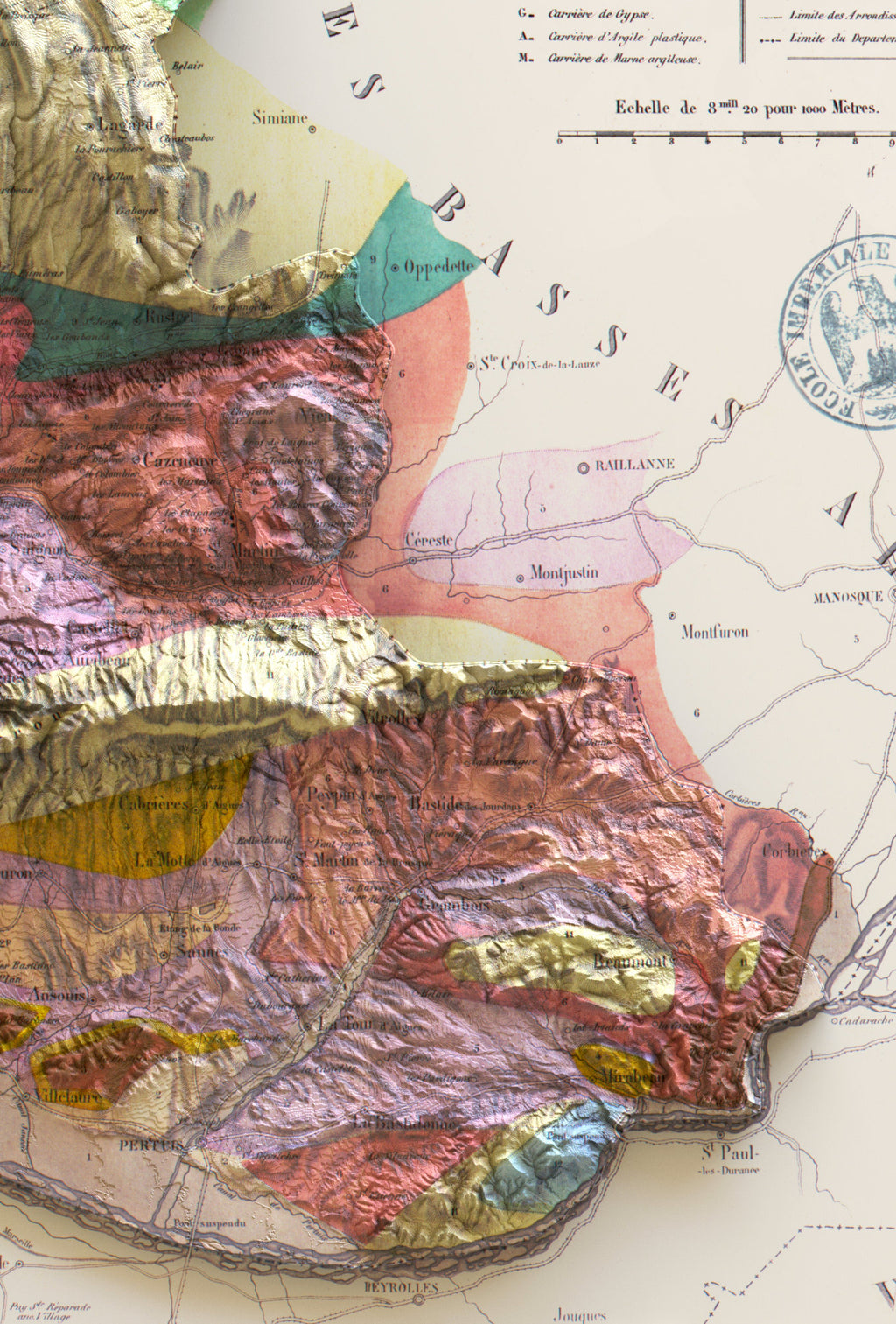 Carte géologique du Vaucluse (détail)