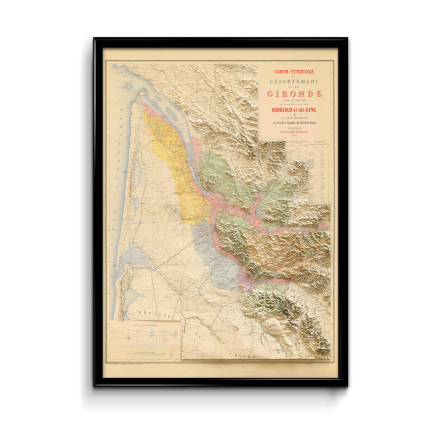 Carte vinicole de la Gironde 1893