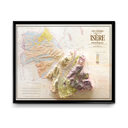 Carte géologique Isère 1844