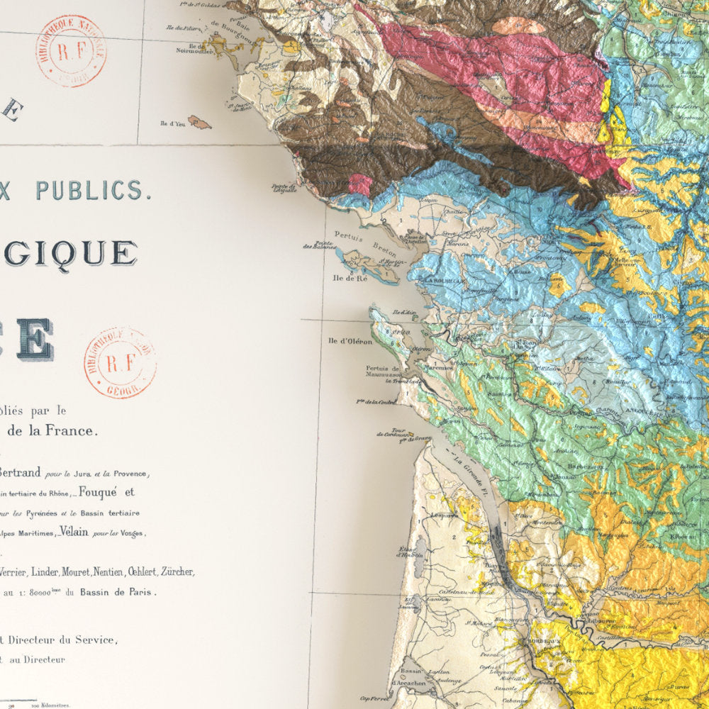 carte géologique ancienne de france