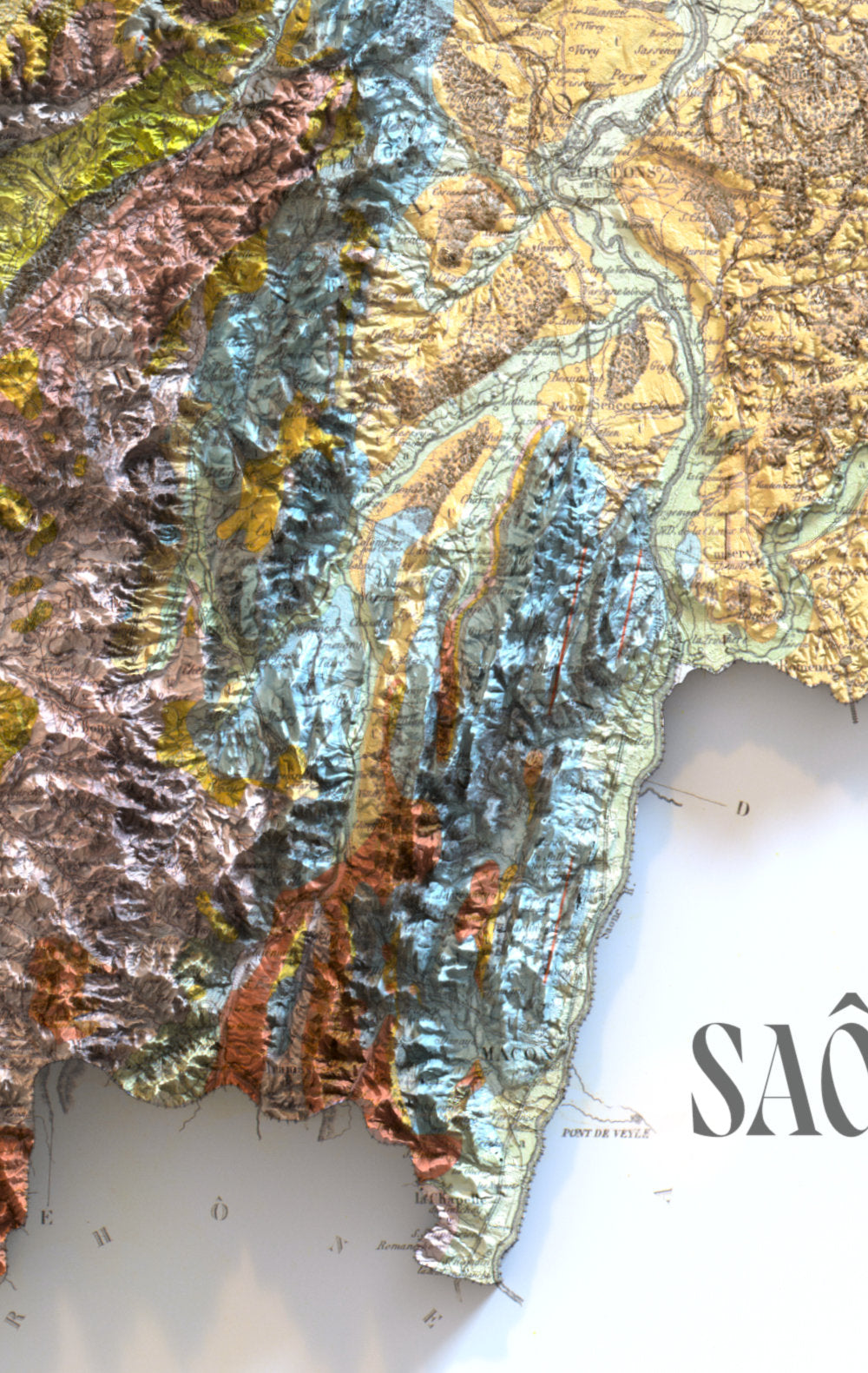 carte géologique de saone et loire (detail)