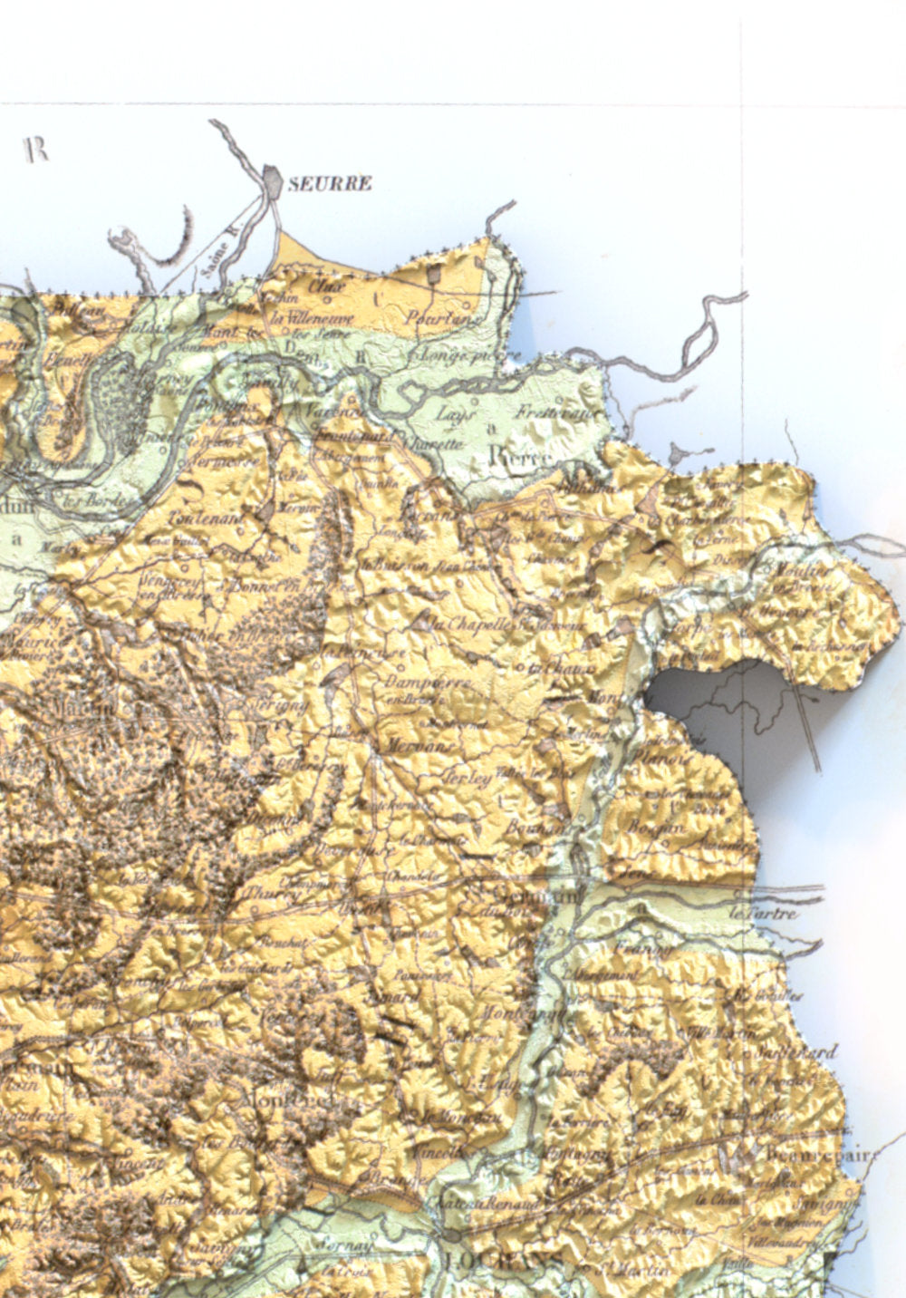 carte géologique de saone et loire (detail)