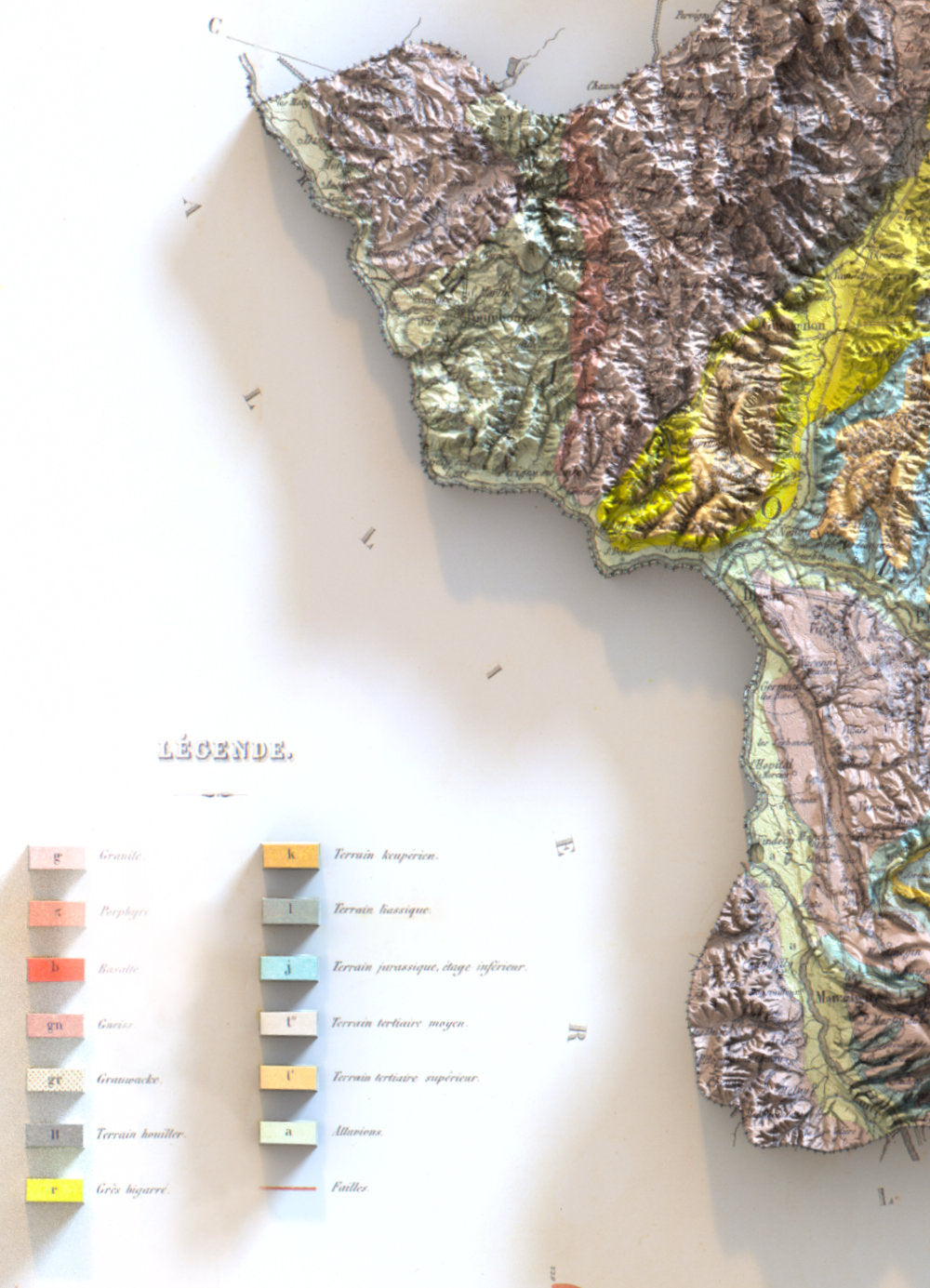 carte géologique de saone et loire (detail)
