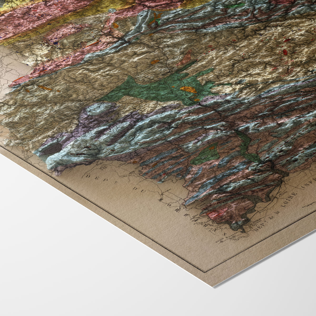 Carte géologique Ille-et-Vilaine 1866