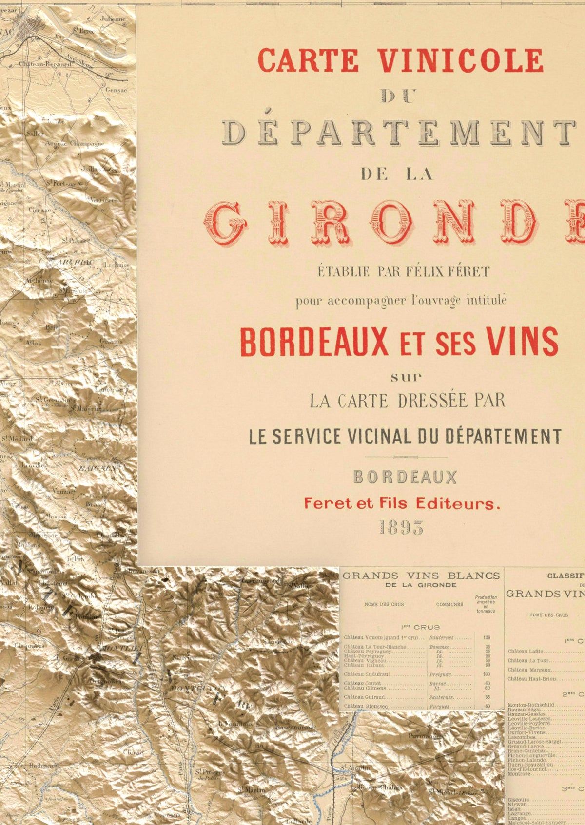 Carte vinicole de la Gironde 1893