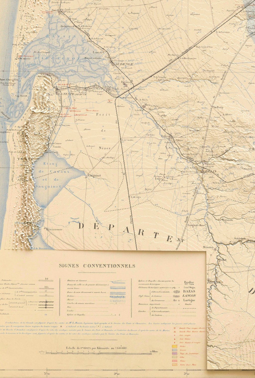 Carte vinicole de la Gironde 1893