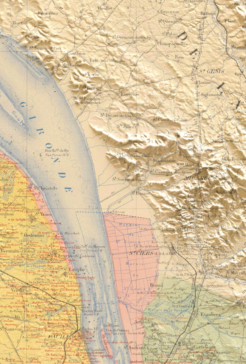 Carte vinicole de la Gironde 1893