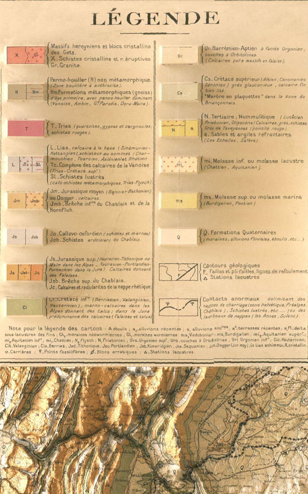 Carte géologique de la Savoie